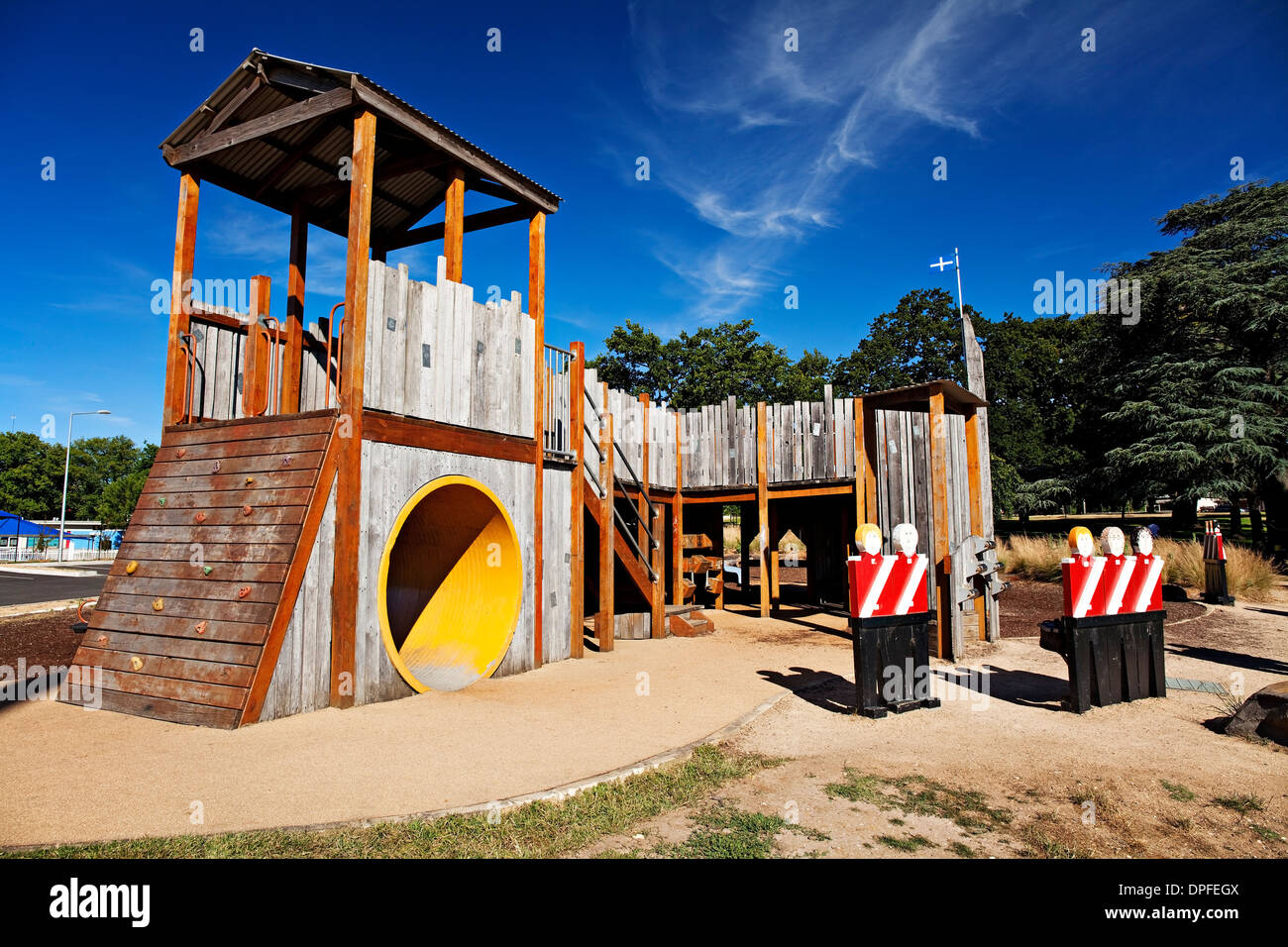 Ballarat Australia / A children`s playground at the site of the Eureka Stockade Stock Photo Alamy